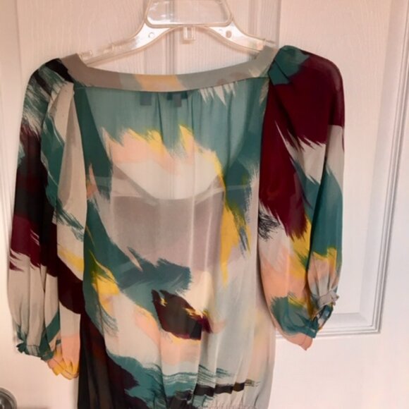 Ted Baker multicolored silk blouse size xs - Picture 5 of 12